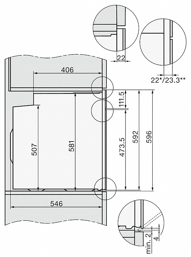 Miele h2860b схема встраивания