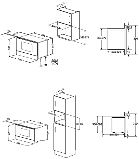 Bosch bfl634gw1 схема встраивания