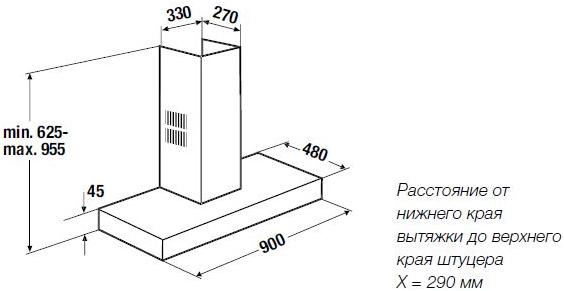 Настенная вытяжка Kuppersbusch DW 9500.0 W белое стекло