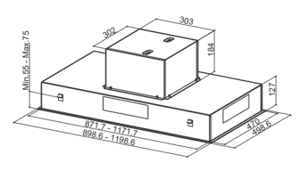 Встраиваемая вытяжка Faber HEAVEN 2.0 X 90