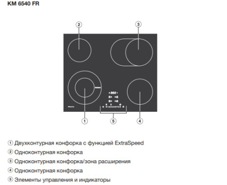 Варочная панель Miele KM 6540 FR Варочная панель Miele KM 6540 FR