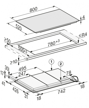 Варочная панель Miele KM7678 FL Варочная панель Miele KM7678 FL