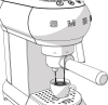 Кофемашина Smeg ECF01PGEU