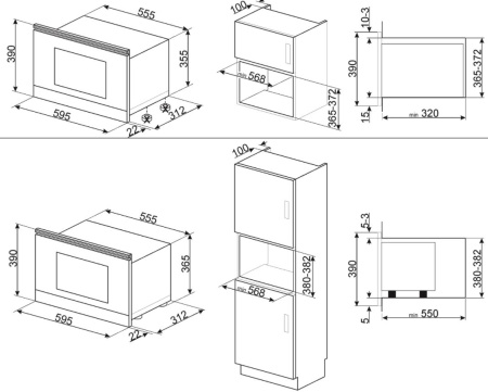 Встраиваемая микроволновая печь Smeg MP822PO