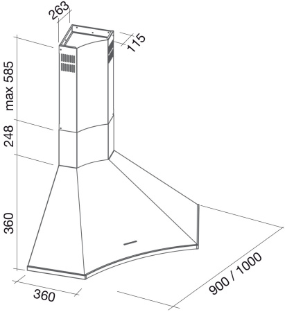 Вытяжка Falmec Elios ANG ix (600) S