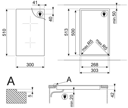 Варочная панель Smeg SE232TX1
