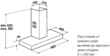 Настенная вытяжка Kuppersbusch DW 9500.0 W белое стекло