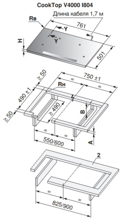 Варочная панель V-ZUG CookTop V4000 I804 CTI4T-31158