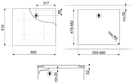Варочная панель Smeg SI2641DP