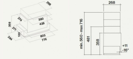 Встраиваемая вытяжка FALMEC E.ION GRUPPO INCASSO 70 (450)
