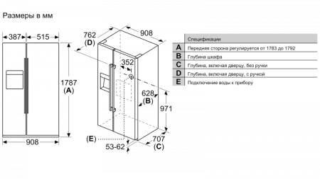 Холодильник Side-by-Side BOSCH KAG93AI30R