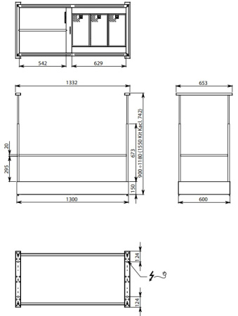 Вытяжка Falmec Spazio 130 Island steel