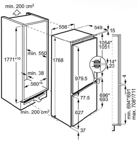 Встраиваемый холодильник Kuppersbusch FKG 8500.2i Встраиваемый холодильник Kuppersbusch FKG 8500.2i