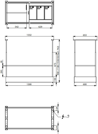 Вытяжка Falmec Spazio 130 Island black matt