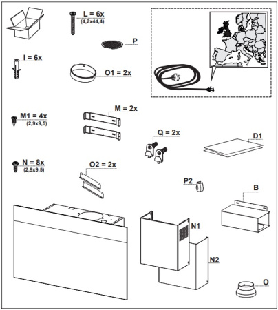 Вытяжка Faber V-AIR KL A80