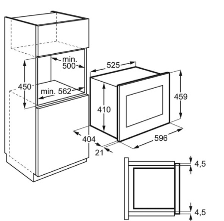 Встраиваемая микроволновая печь AEG MBE2658DEM