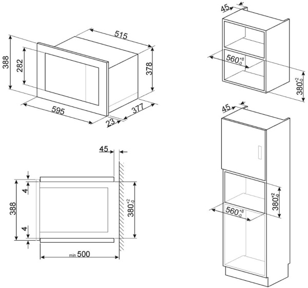 Встраиваемая микроволновая печь Smeg FMI625CN