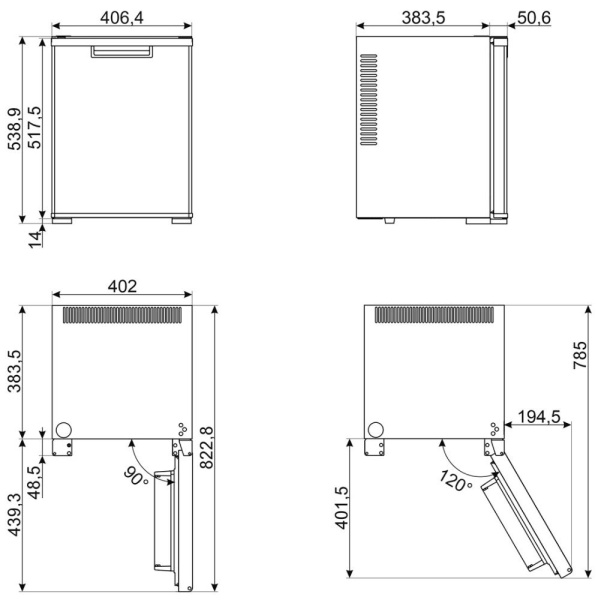 Минибар Smeg MTE40