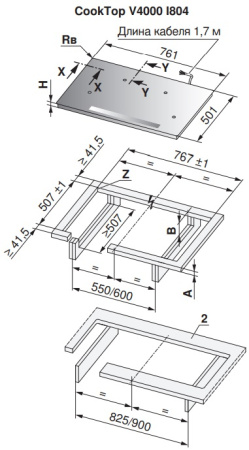 Варочная панель V-ZUG CookTop V4000 I804 CTI4T-31158