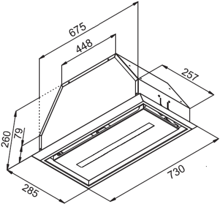 Встраиваемая вытяжка Kuppersberg INBOX 73 W
