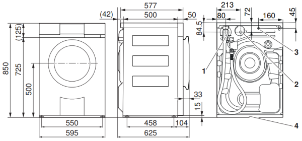 Стиральная машина V-ZUG Adora SLQ с левым навесом двери (WAASLQZ li)