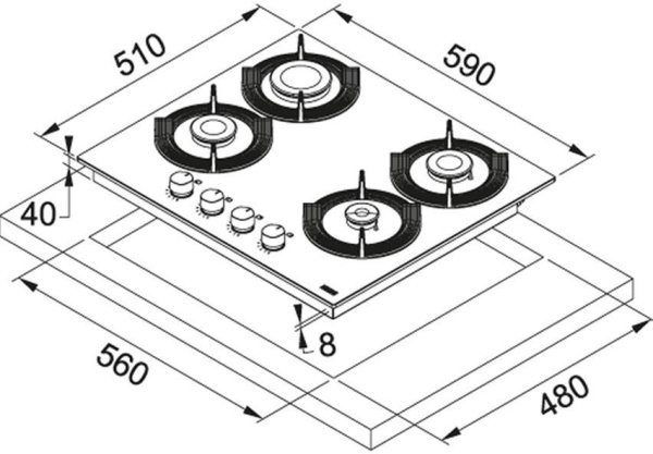 Варочная панель Franke FHMF 604 4G C OY