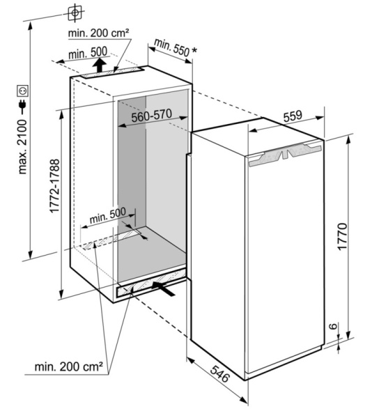 Встраиваемый холодильник Liebherr IRDe 5120 Plus