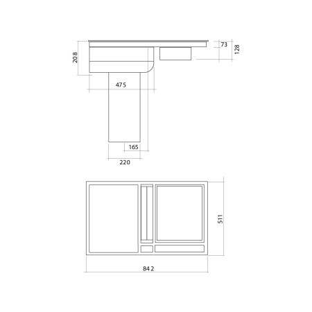 Варочная панель FALMEC Design+ MODULA/M2 (84 х 51)
