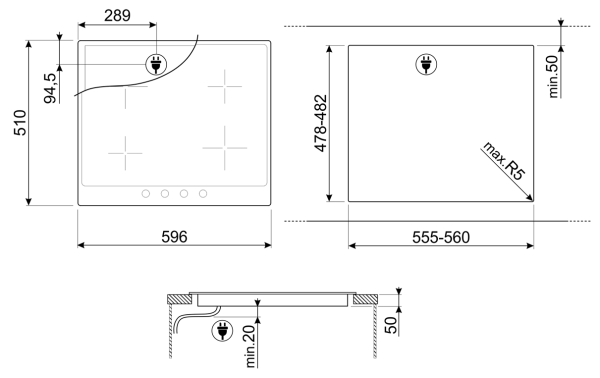 Варочная панель Smeg SI964NM