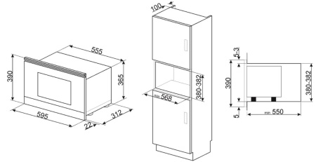 Встраиваемая микроволновая печь Smeg MP722PO