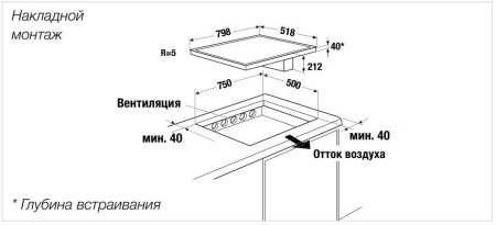 Индукционная варочная панель с вытяжкой Kuppersbusch KMI 8560.0 SR