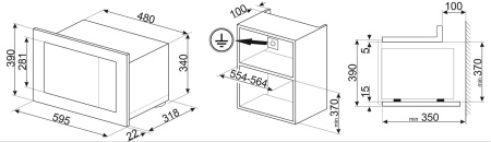 Встраиваемая микроволновая печь Smeg FMI320X2