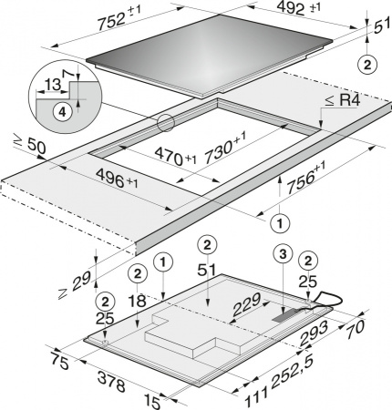 Варочная панель Miele KM6839-1 Варочная панель Miele KM6839-1