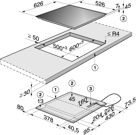 Индукционная панель Miele KM6116 сталь