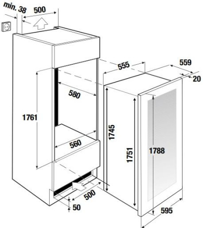 Встраиваемый холодильник для вина Kuppersbusch FWK 8850.0 S8
