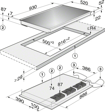 Индукционная панель Miele KM6395 FlexTouch