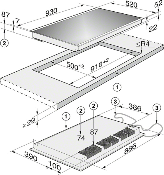 Индукционная панель Miele KM6395 FlexTouch