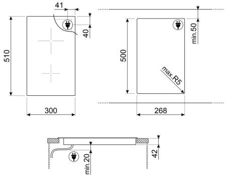 Варочная панель Smeg SE232TX1