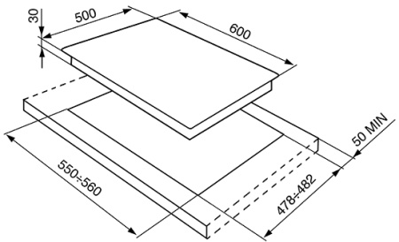 Варочная панель Smeg SPR864BGH