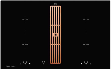 Индукционная варочная панель с вытяжкой Kuppersbusch KMI 8500.0 SR Copper