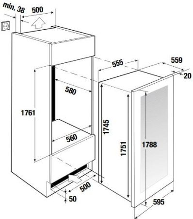 Встраиваемый холодильник для вина Kuppersbusch FWK 8850.0 S1