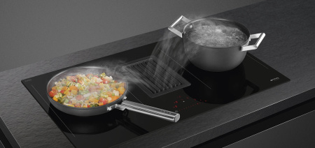 Индукционная варочная панель со встроенной вытяжкой Smeg HOBD482D