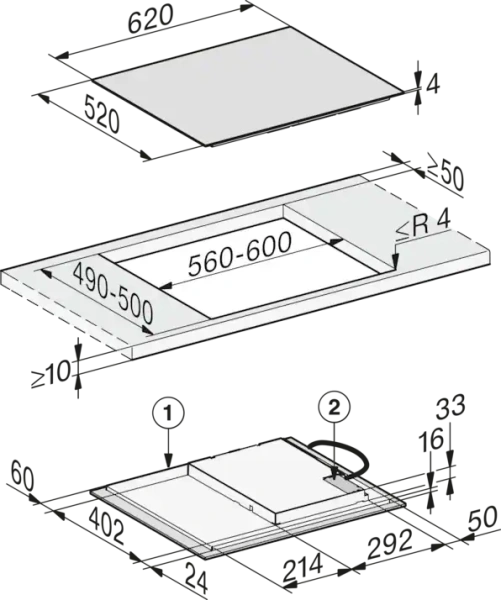 Индукционная панель конфорок с сенсорным управлением Miele KM 7361 FL