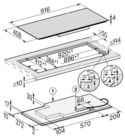 Индукционная варочная панель Miele KM7689 FL Индукционная варочная панель Miele KM7689 FL