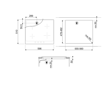Варочная панель Smeg SI764AOM