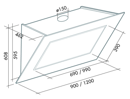 Вытяжка Falmec Quasar Top 120 ix (800) ECP